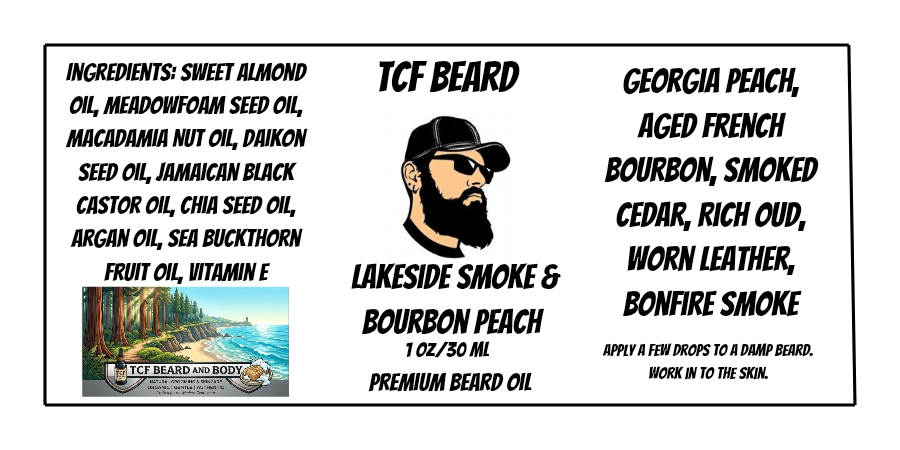Lakeside Smoke & Bourbon Peach Beard Oil