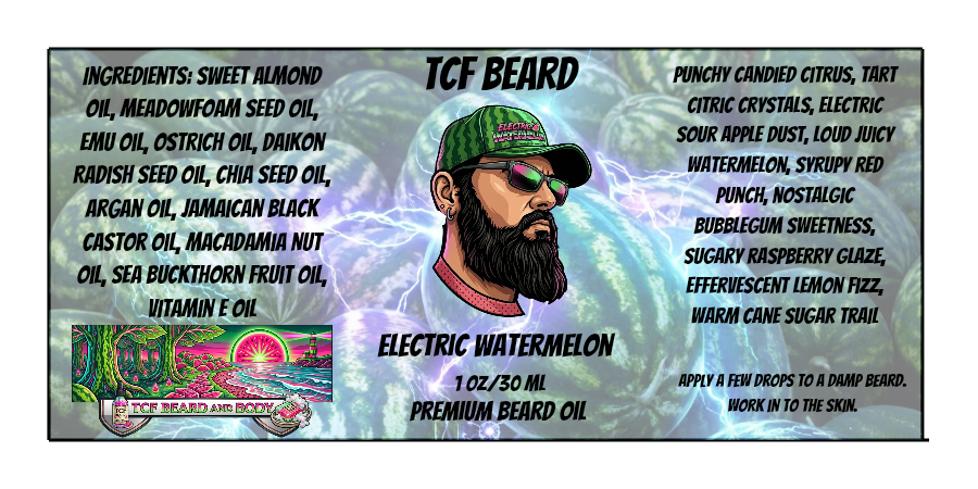 Electric Watermelon Beard Oil