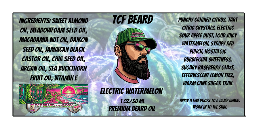 Electric Watermelon Beard Oil